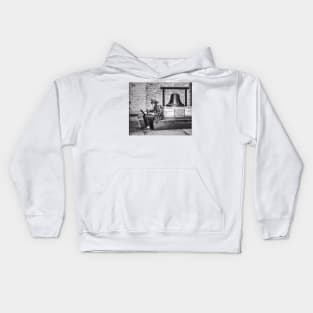 Old Man, Take A Look At Yourself...- Black And White Kids Hoodie